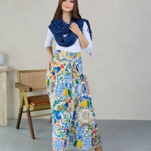 חצאית מקסי מודפסת