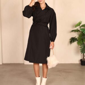 מעיל מעטפת שחור - 36